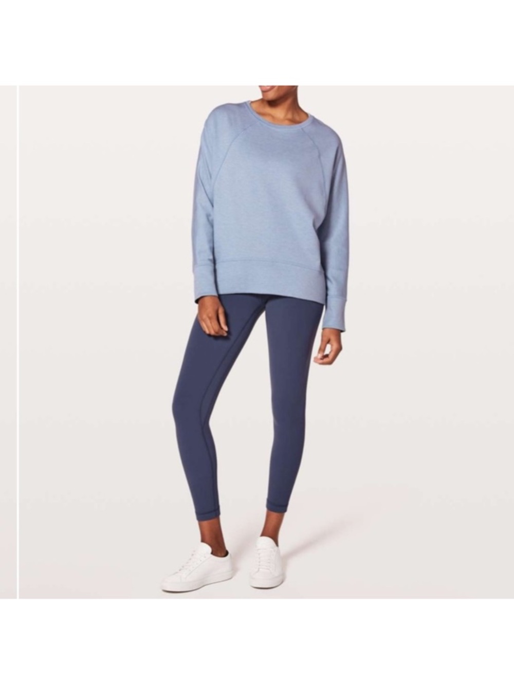 lululemon athletica navy blue reversible pullover sweatshirt